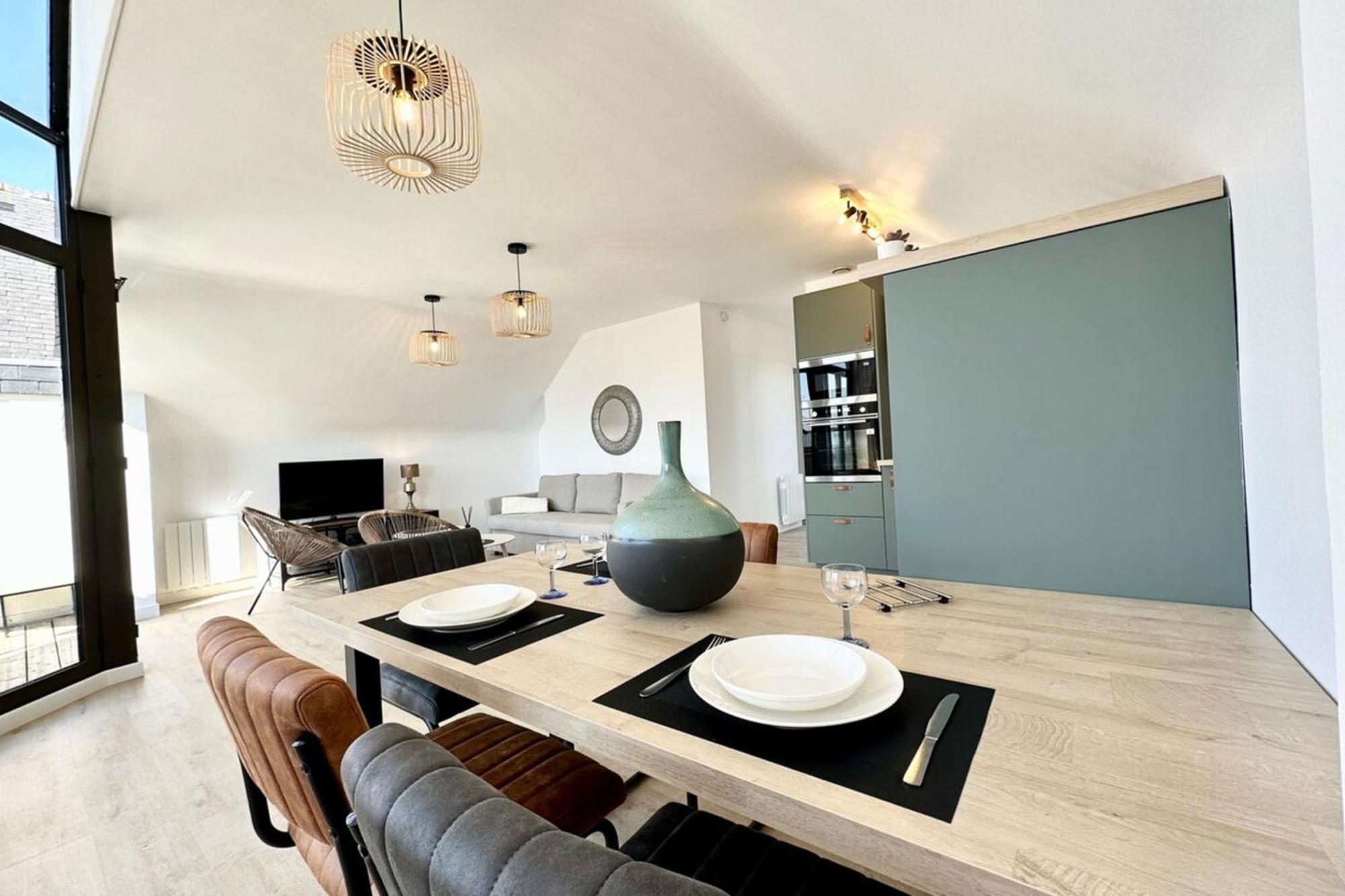 T2 Neuf Cocooning Terrasse - Face A La Apartamento Ploemeur