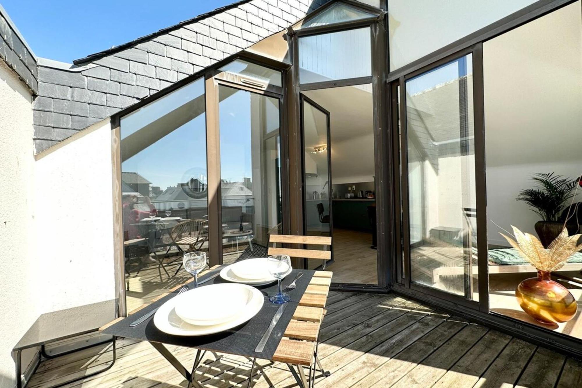 T2 Neuf Cocooning Terrasse - Face A La Apartamento Ploemeur